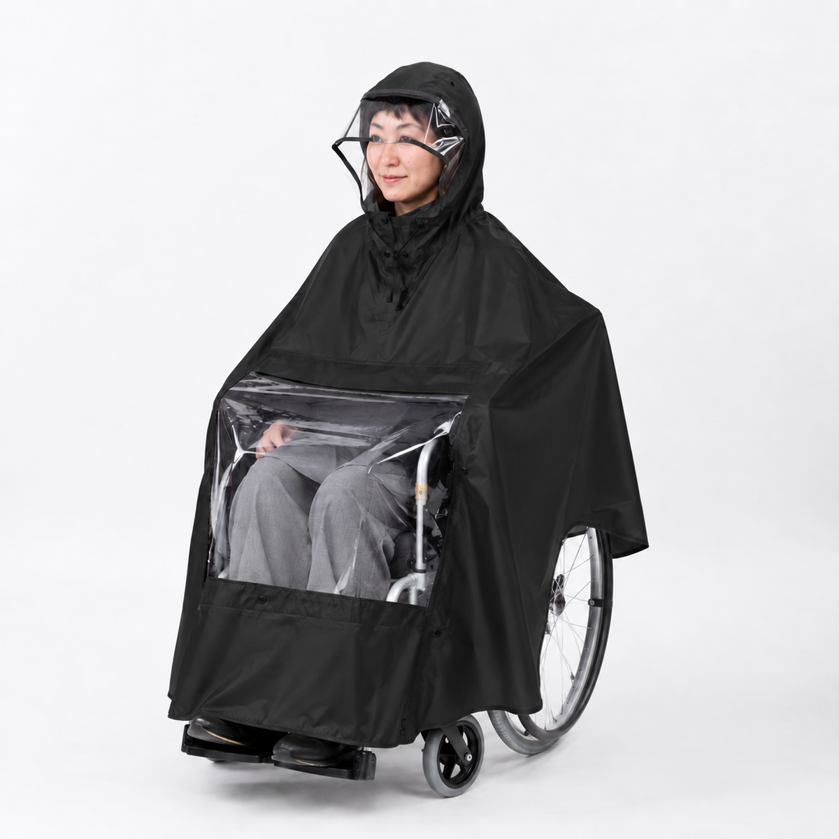 [DE-REHACARE] Fully covered type Wheelchar user's Rainwear